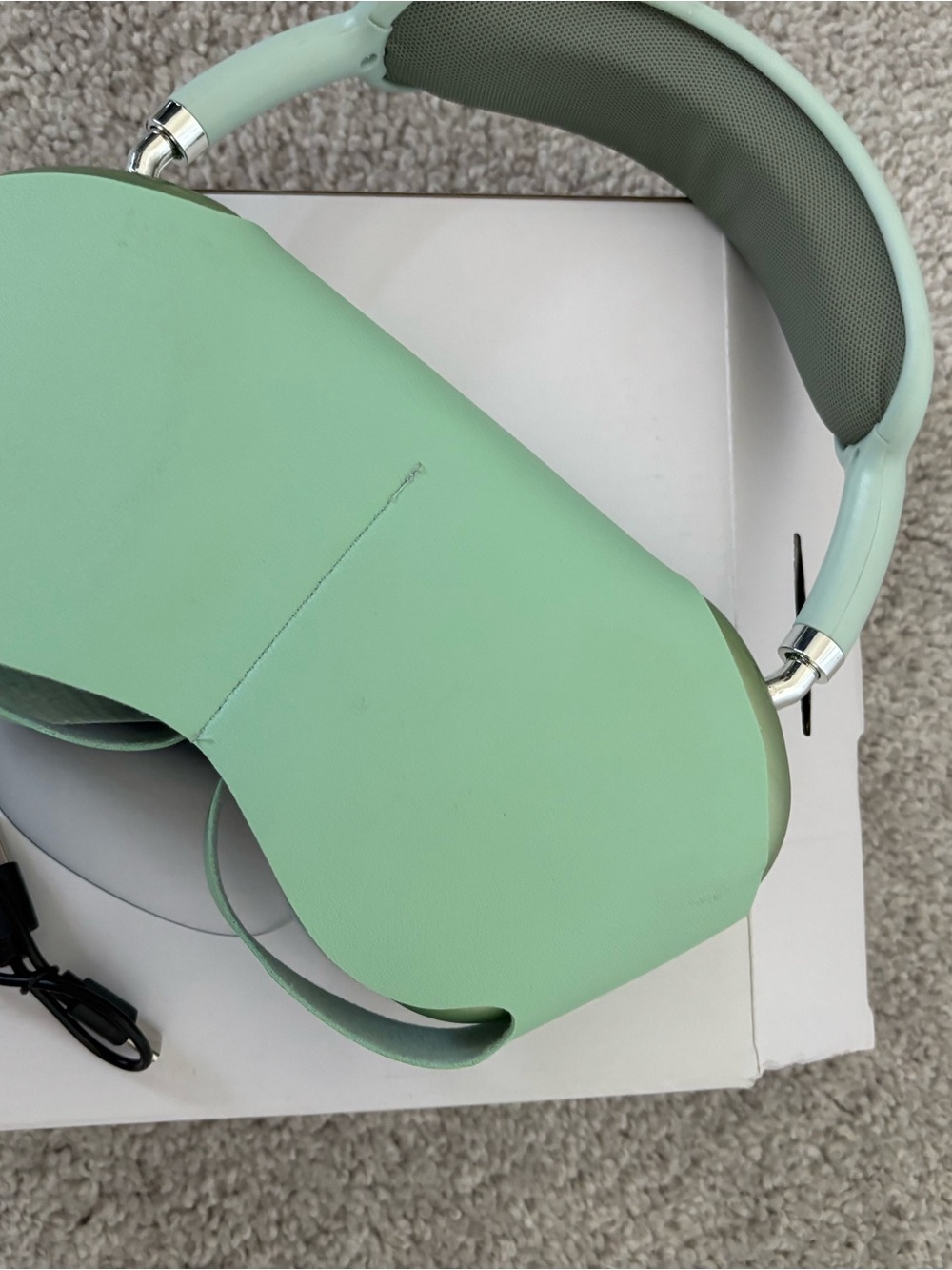 Mint Green Over-Ear Headphones with Padded Headband